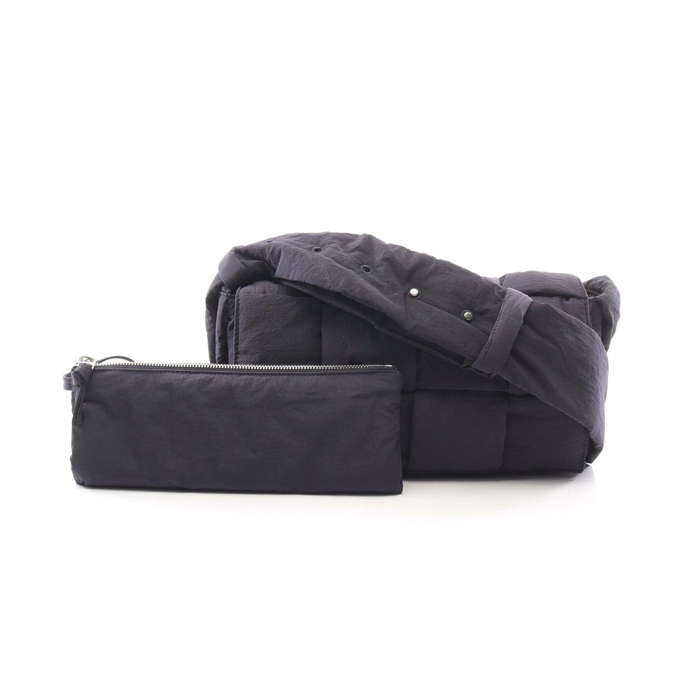 Bottega Veneta Padded Tech Cassette Shoulder Bag Navy Blue